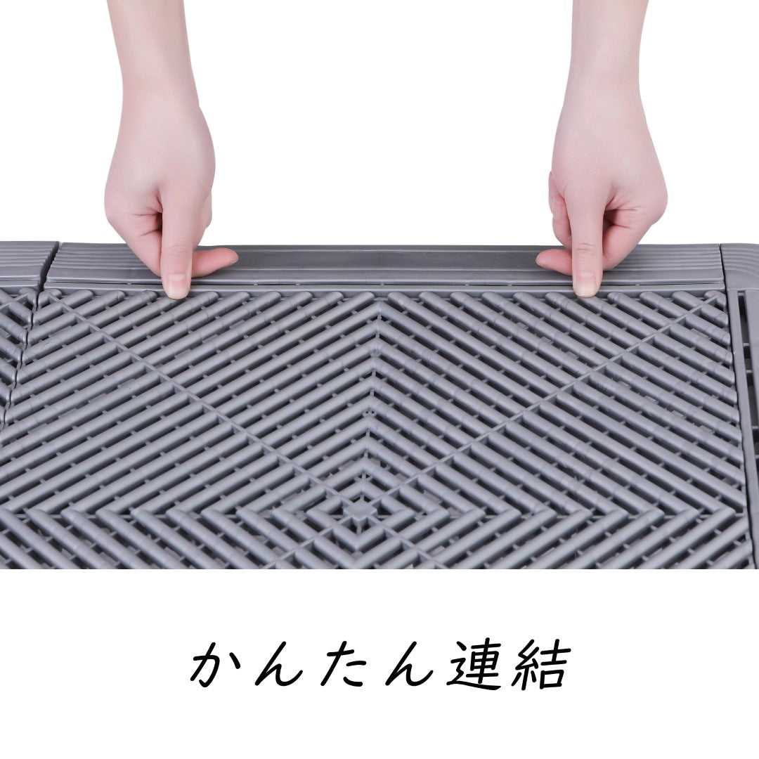 ISL ガレージタイル ラウンドタイプ シルバー 40×40×1.8cm