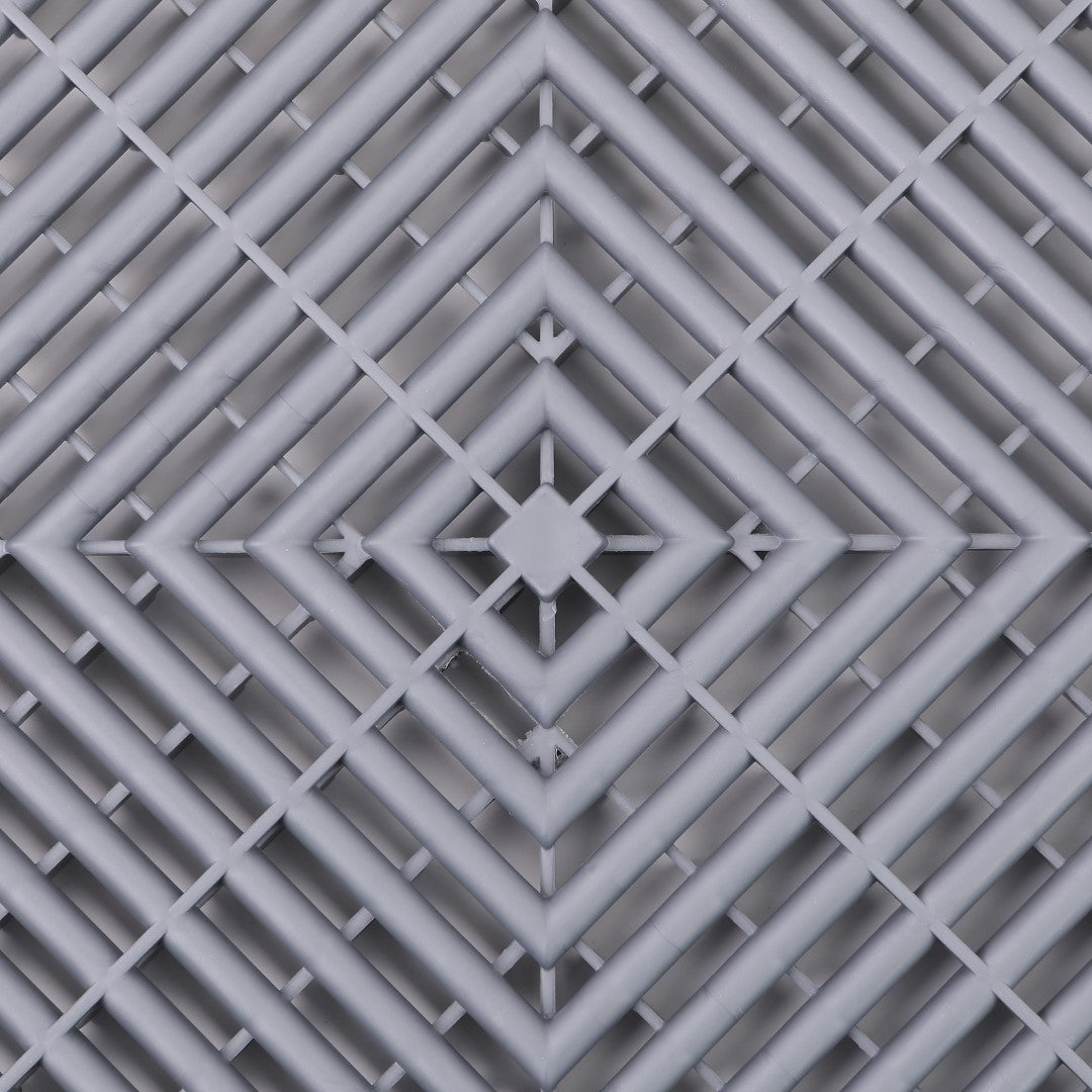ISL ガレージタイル ラウンドタイプ シルバー 40×40×1.8cm