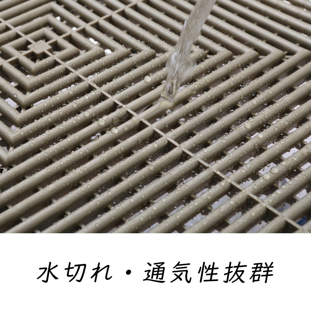 ISL ガレージタイル ラウンドタイプ ゴールド 40×40×1.8cm
