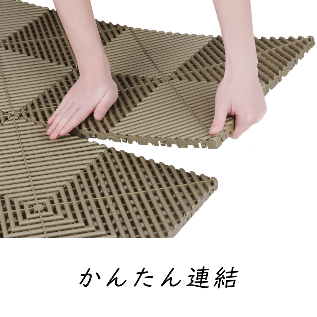 ISL ガレージタイル ラウンドタイプ ゴールド 40×40×1.8cm