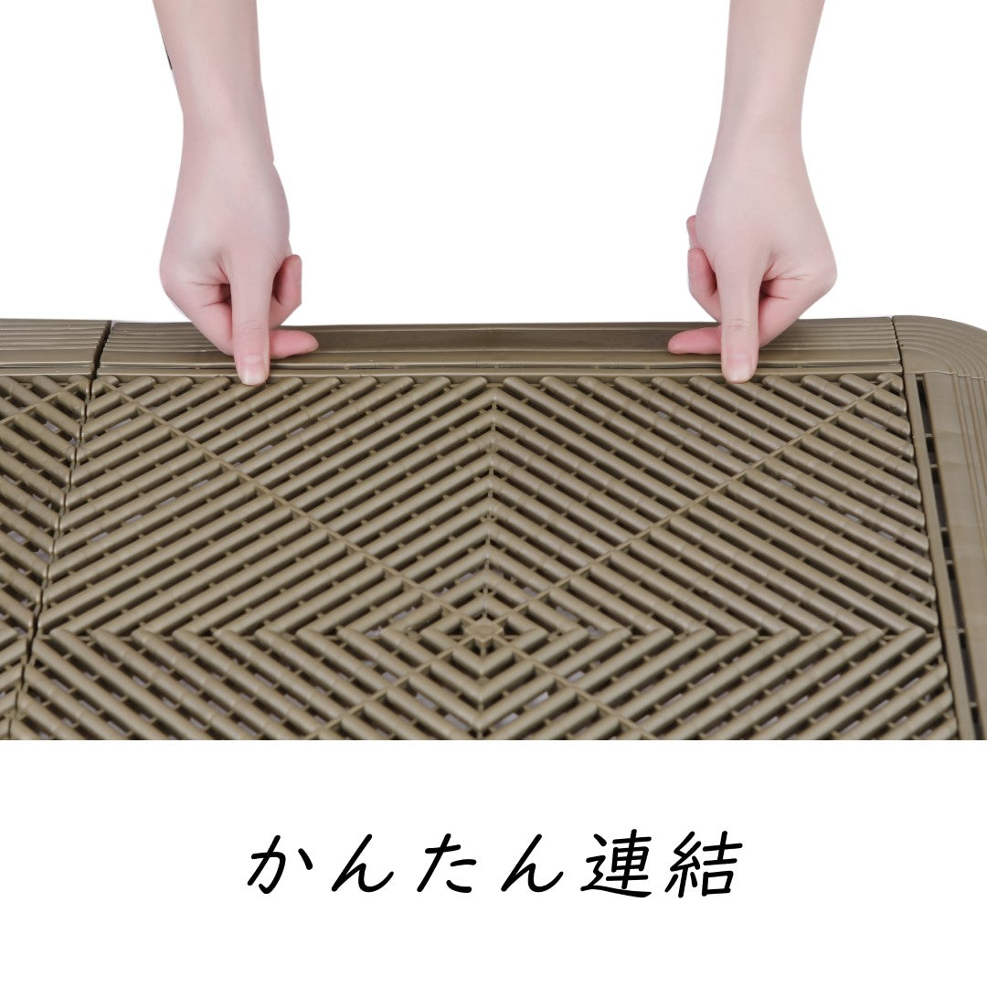 ISL ガレージタイル ラウンドタイプ ゴールド 40×40×1.8cm