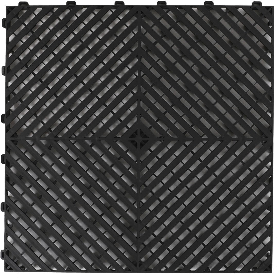 ISL ガレージタイル フラットタイプ ブラック 40×40×1.8cm