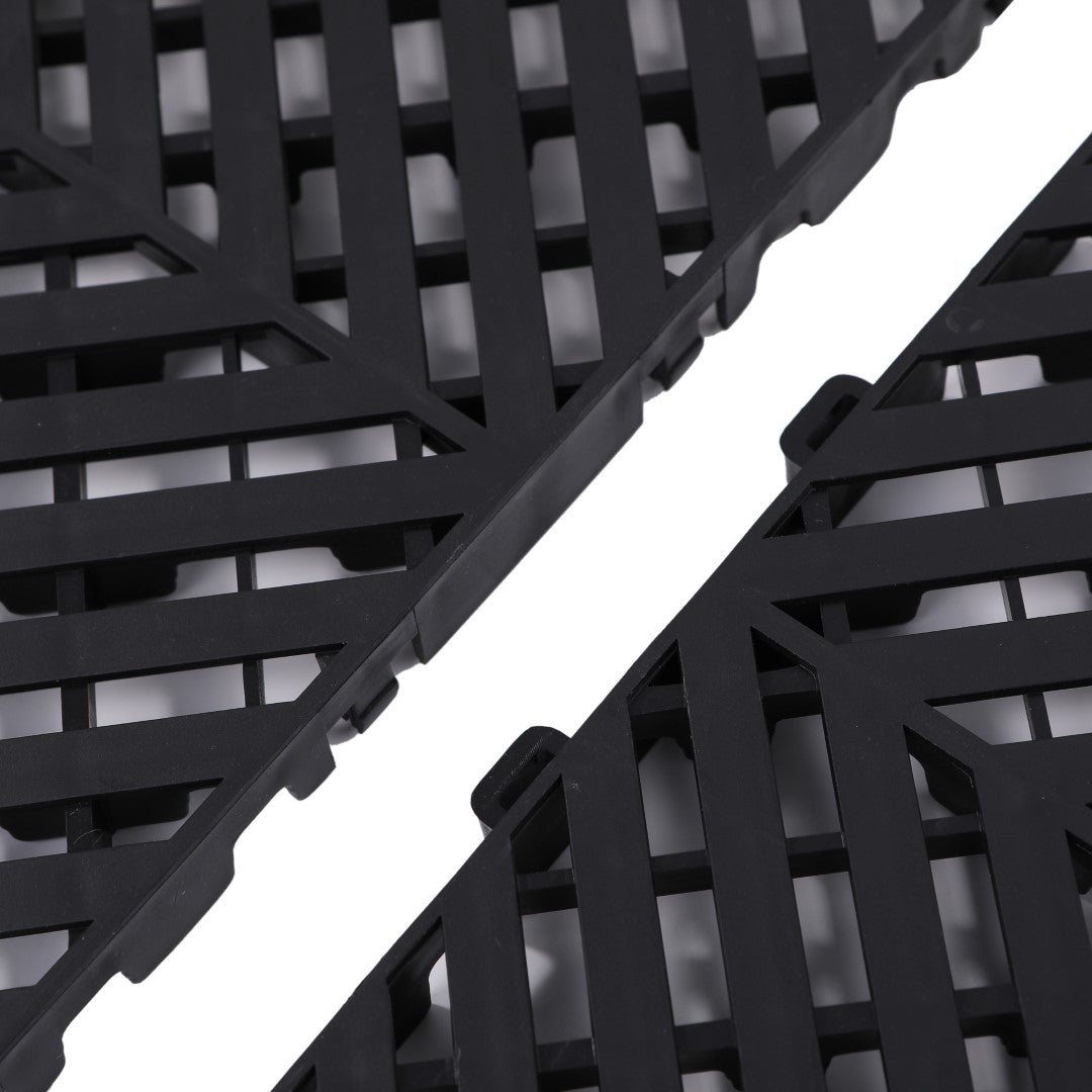 ISL ガレージタイル フラットタイプ ブラック 40×40×1.8cm