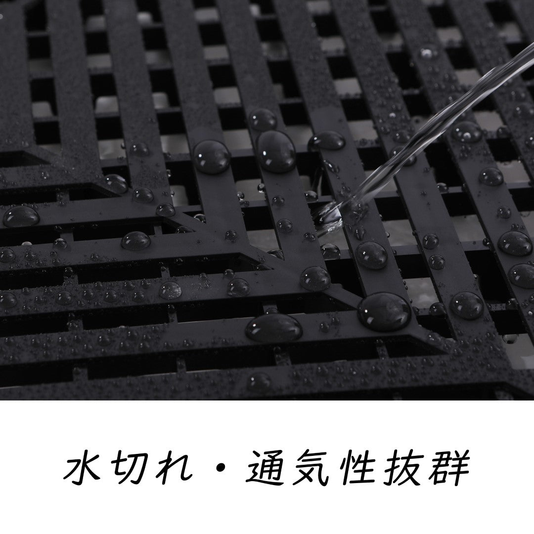 ISL ガレージタイル フラットタイプ ブラック 40×40×1.8cm