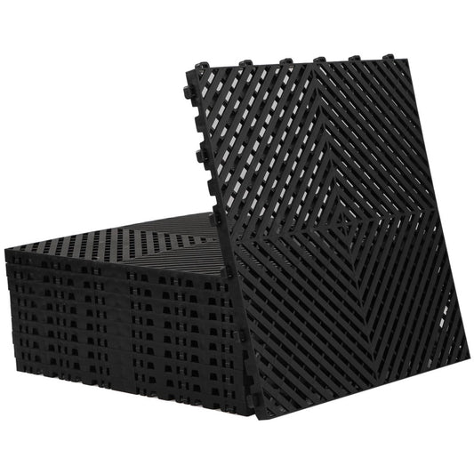 ISL ガレージタイル フラットタイプ ブラック 40×40×1.8cm