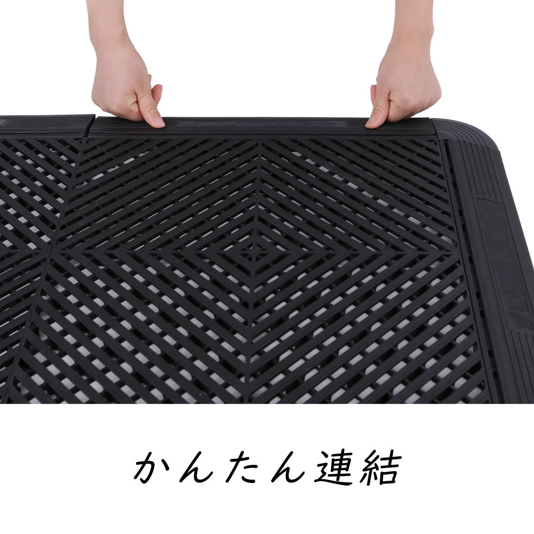 ISL ガレージタイル フラットタイプ ブラック 40×40×1.8cm