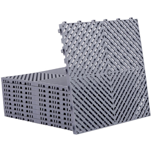 ISL ガレージタイル フラットタイプ グレー 40×40×1.8cm