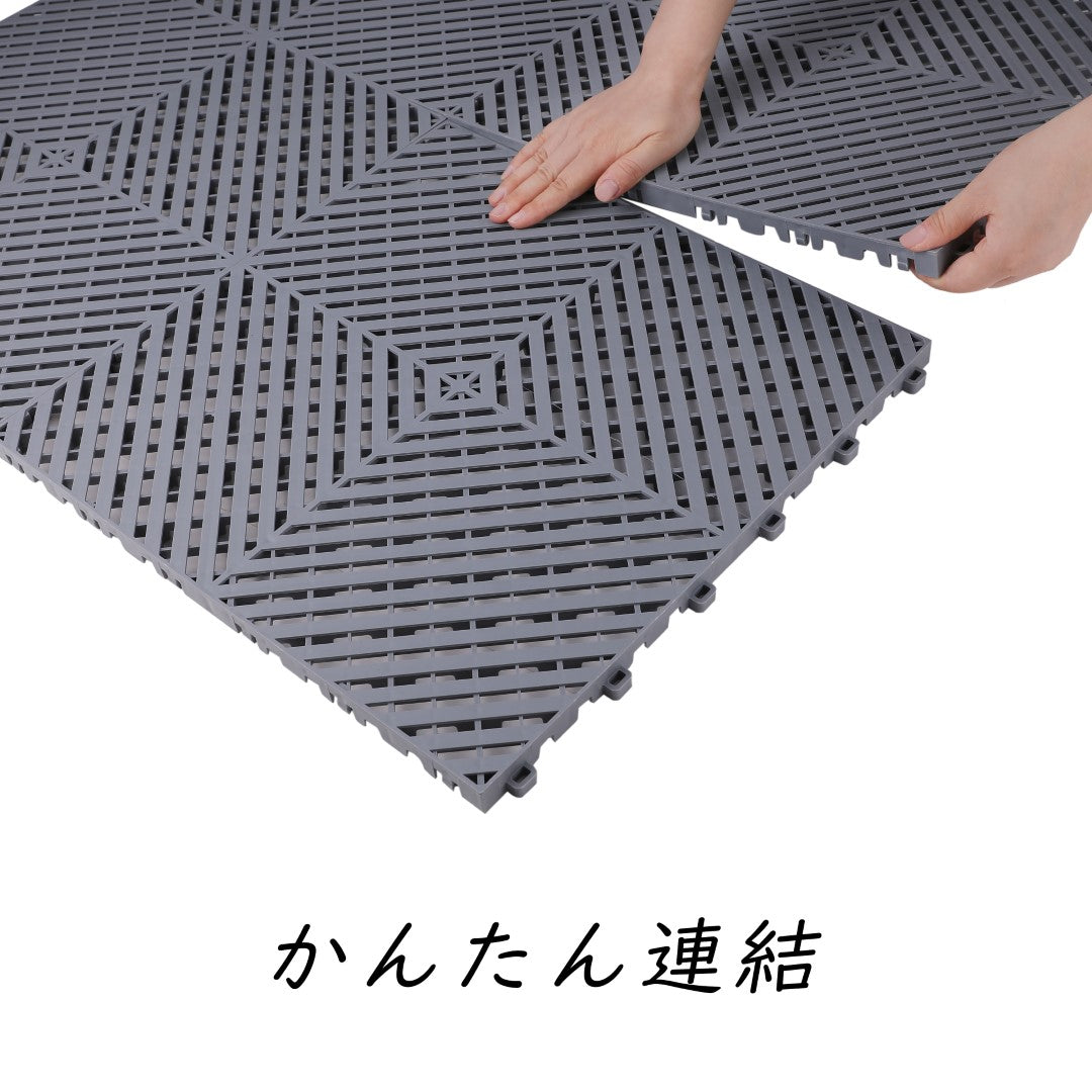 ISL ガレージタイル フラットタイプ グレー 40×40×1.8cm