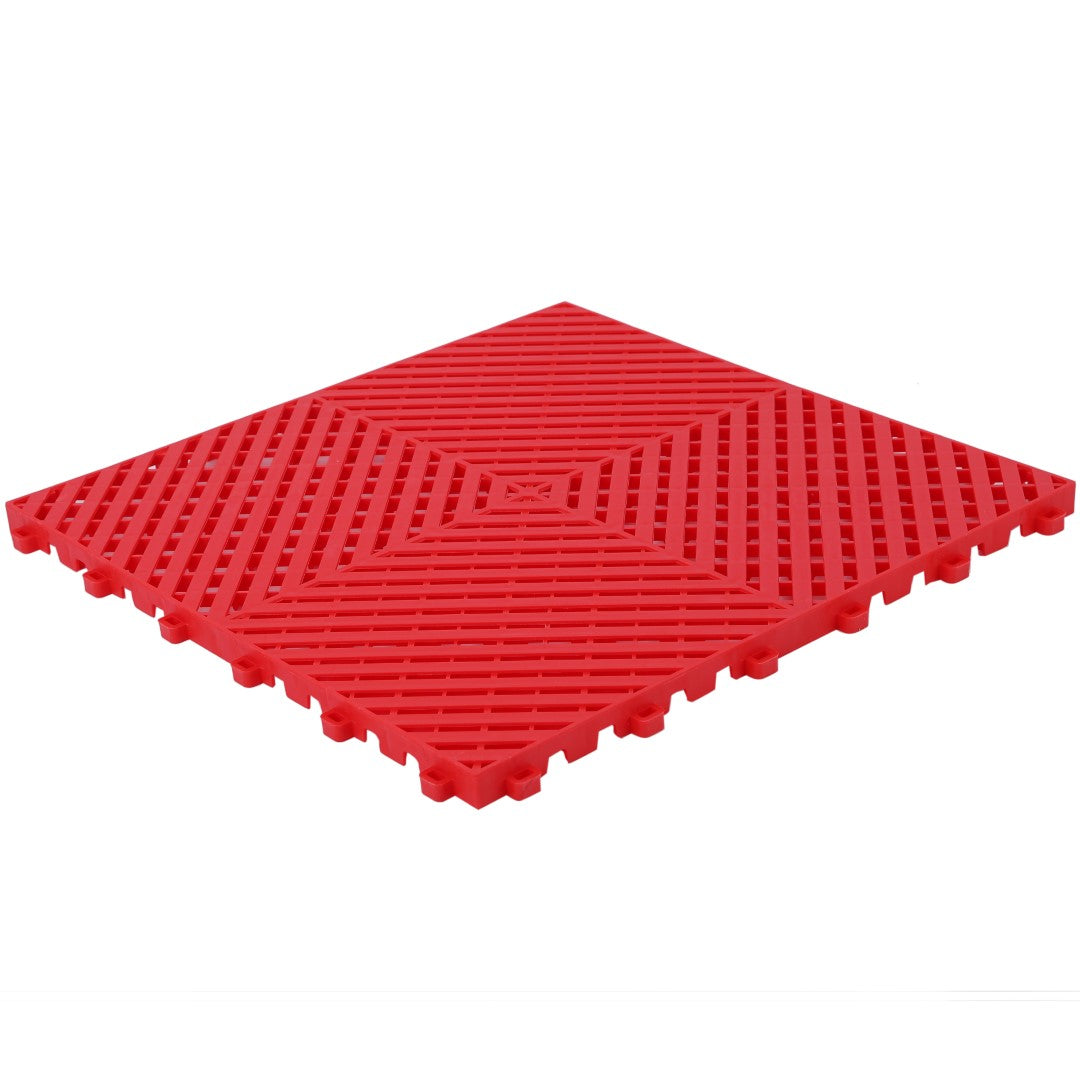 ISL ガレージタイル フラットタイプ レッド 40×40×1.8cm