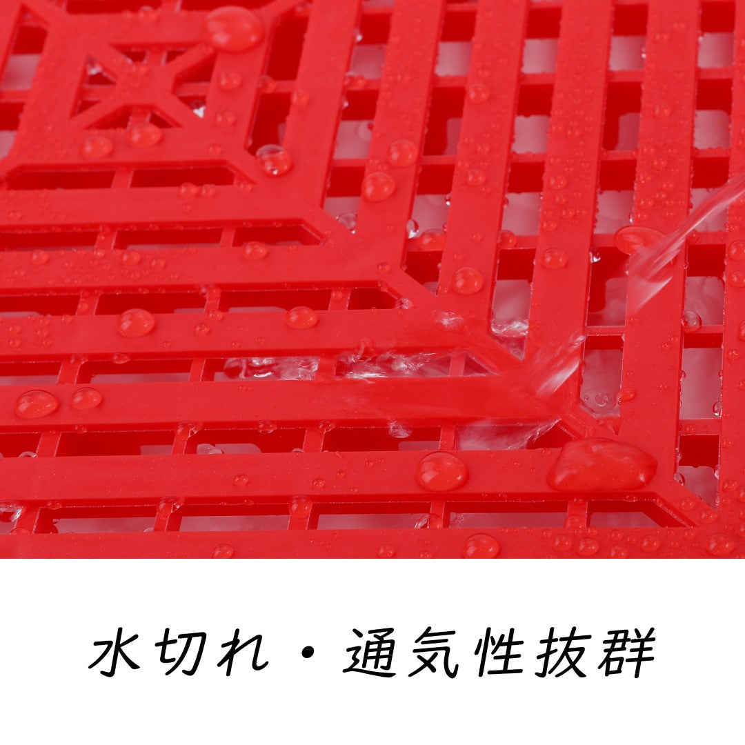 ISL ガレージタイル フラットタイプ レッド 40×40×1.8cm
