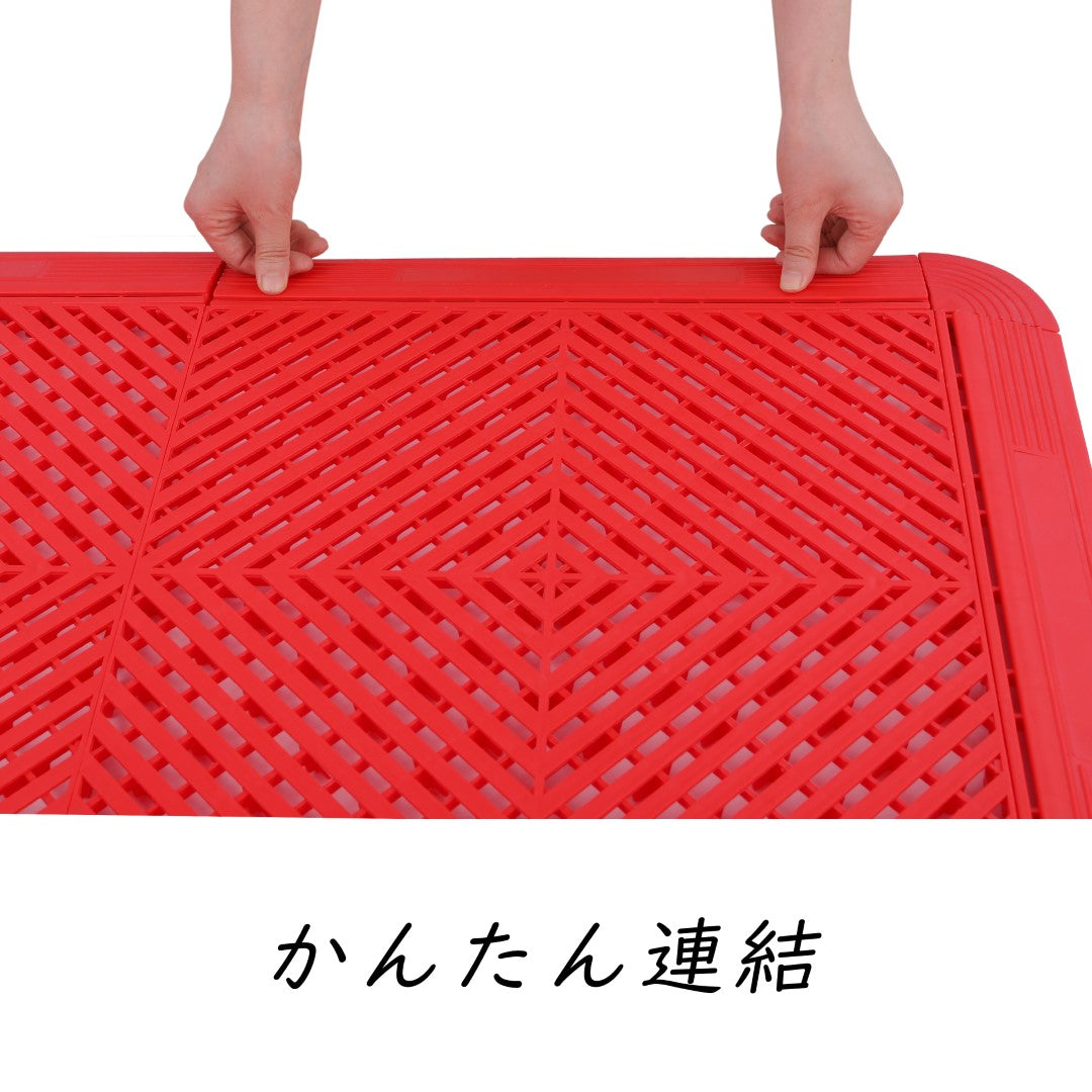 ISL ガレージタイル フラットタイプ レッド 40×40×1.8cm