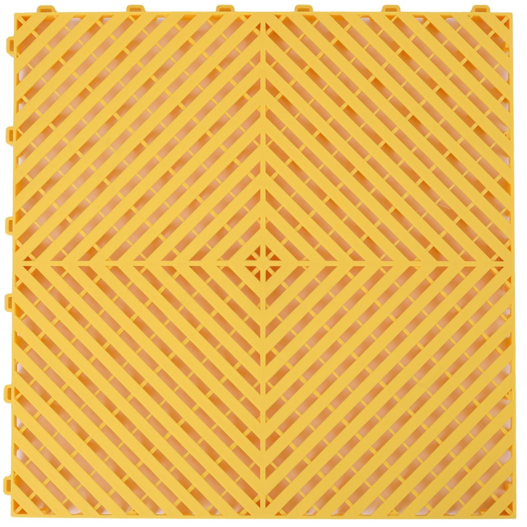 ISL ガレージタイル フラットタイプ イエロー 40×40×1.8cm