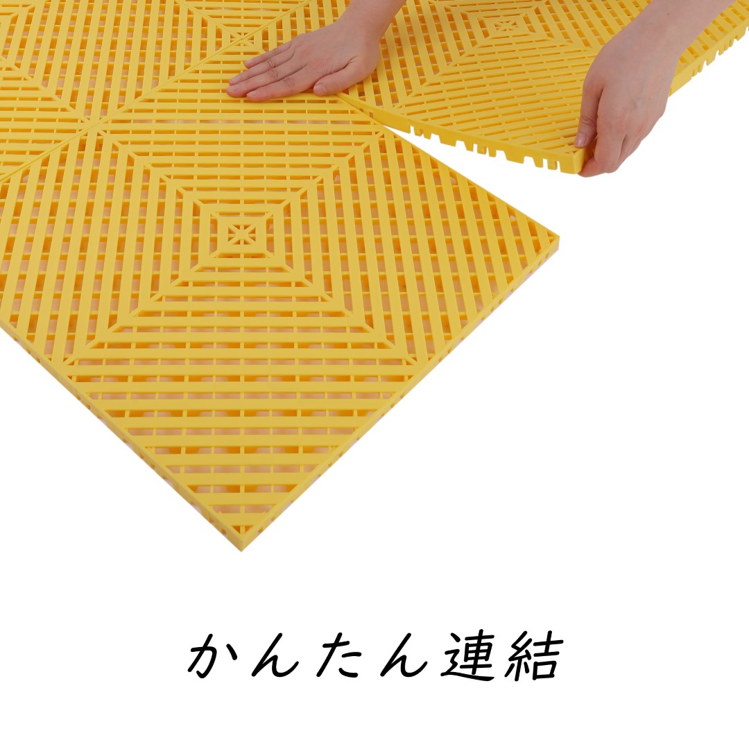 ISL ガレージタイル フラットタイプ イエロー 40×40×1.8cm
