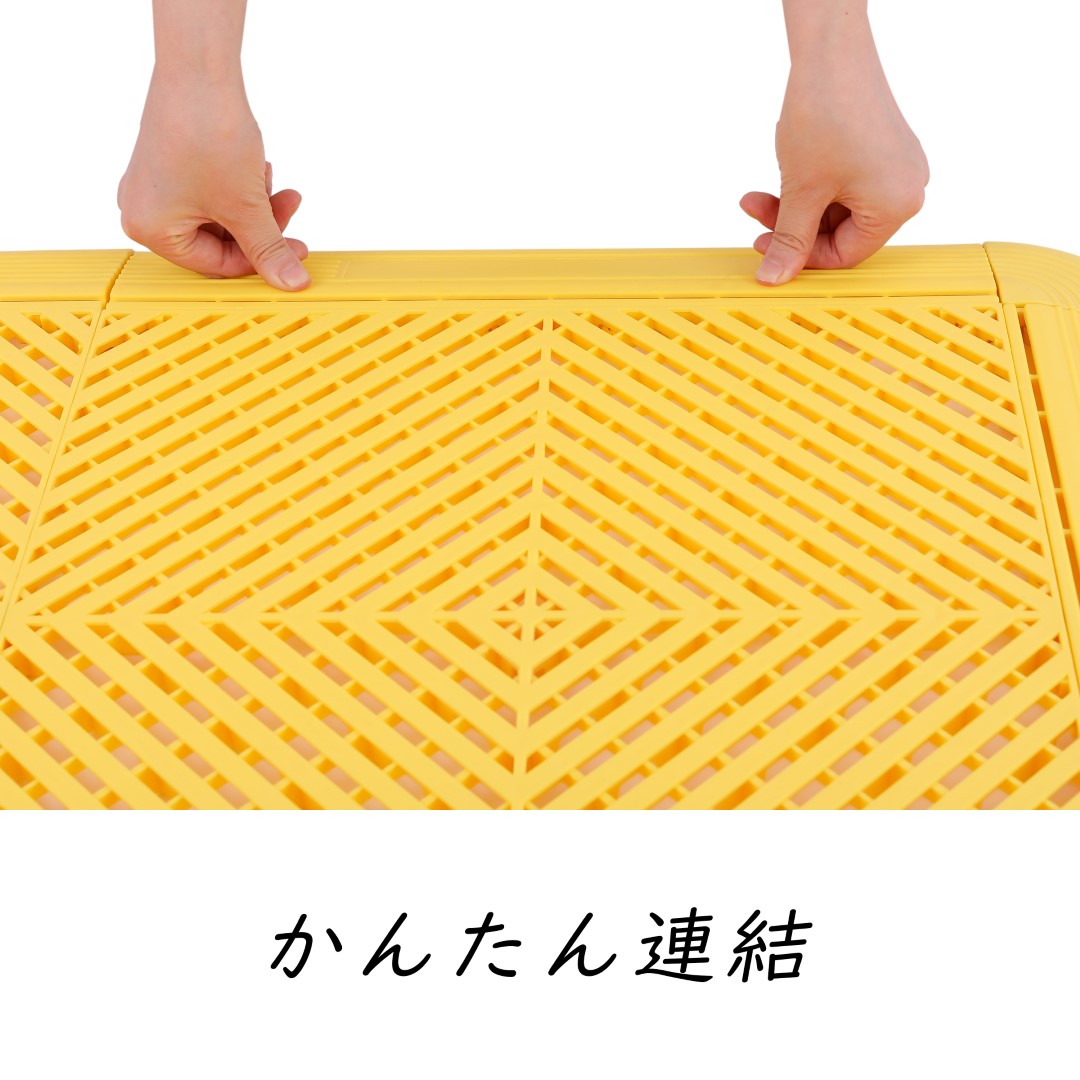 ISL ガレージタイル フラットタイプ イエロー 40×40×1.8cm