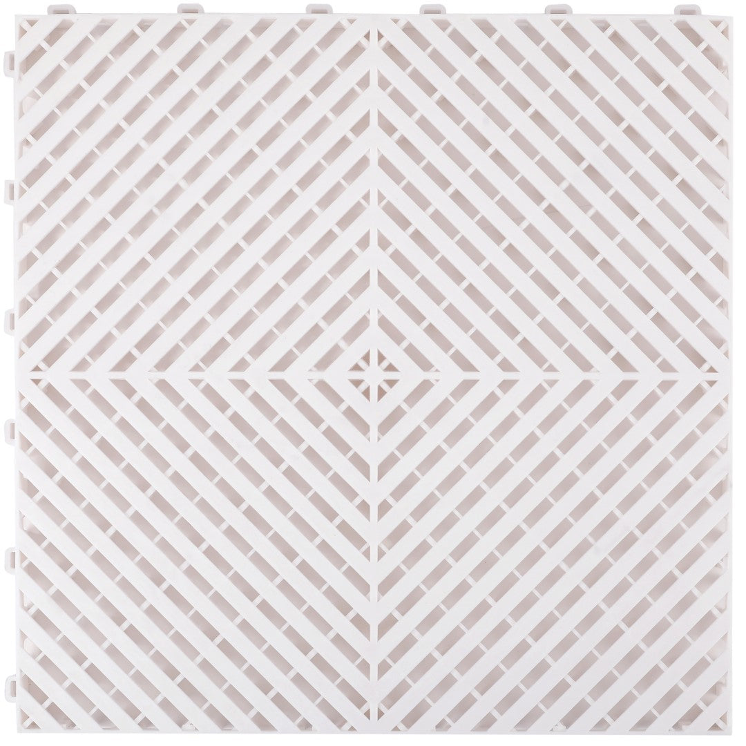 ISL ガレージタイル フラットタイプ ホワイト 40×40×1.8cm