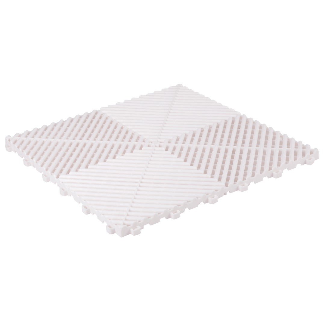 ISL ガレージタイル フラットタイプ ホワイト 40×40×1.8cm