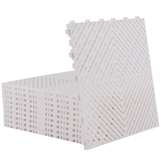 ISL ガレージタイル フラットタイプ ホワイト 40×40×1.8cm