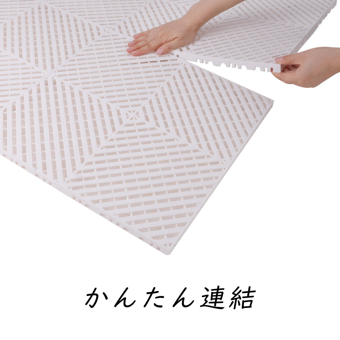 ISL ガレージタイル フラットタイプ ホワイト 40×40×1.8cm