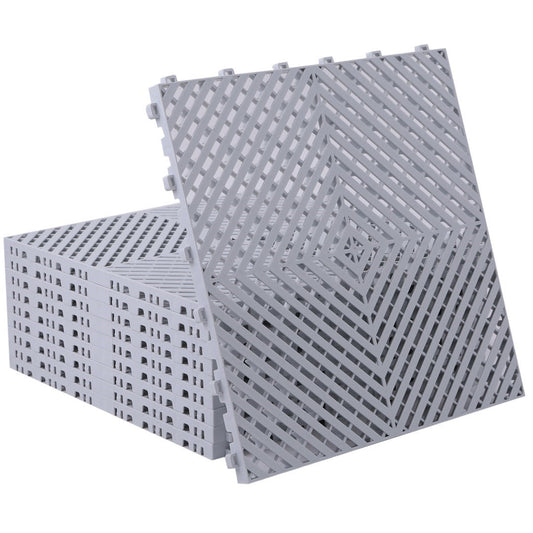 ISL ガレージタイル フラットタイプ ライトグレー 40×40×1.8cm