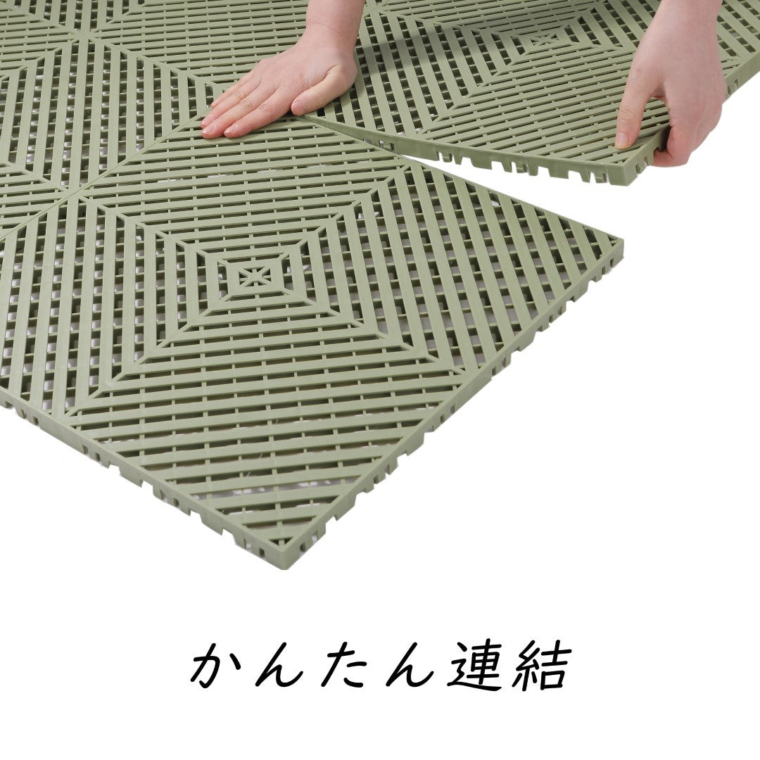 ISL ガレージタイル フラットタイプ オリーブ 40×40×1.8cm