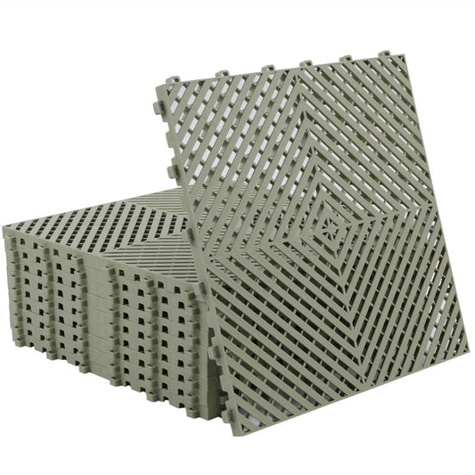 ISL ガレージタイル フラットタイプ オリーブ 40×40×1.8cm