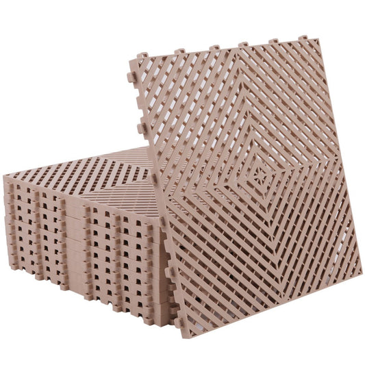 ISL ガレージタイル フラットタイプ ライトブラウン 40×40×1.8cm