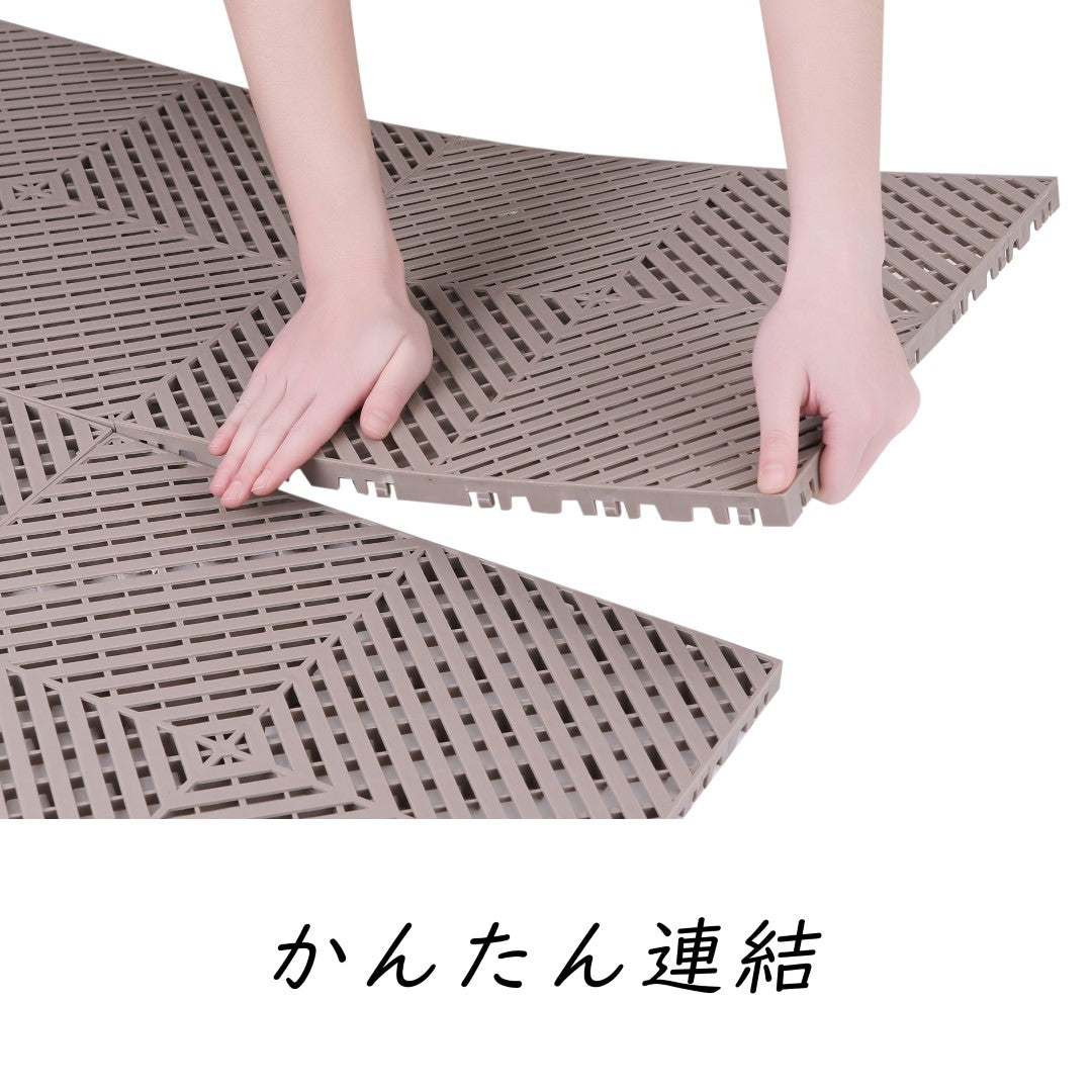 ISL ガレージタイル フラットタイプ グレージュ 40×40×1.8cm