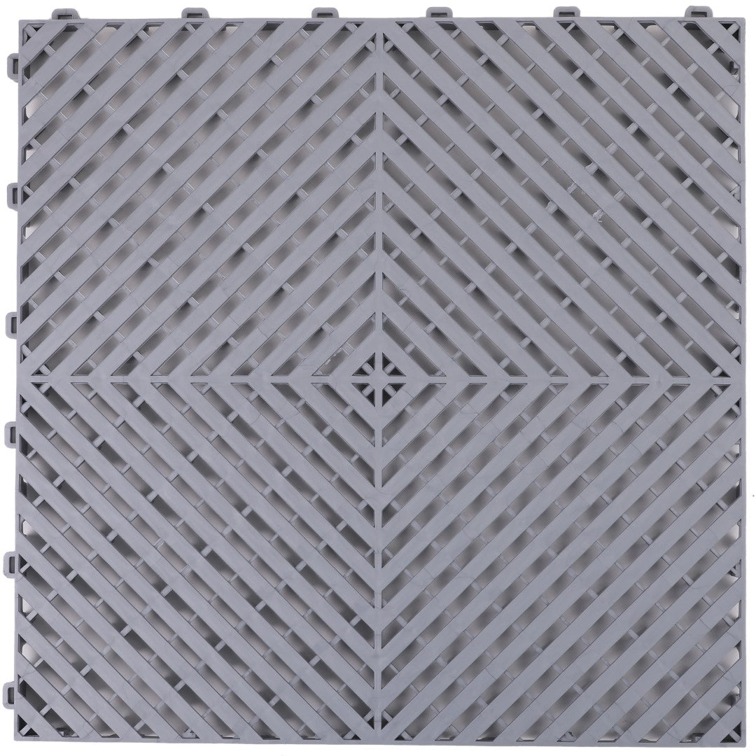 ISL ガレージタイル フラットタイプ シルバー 40×40×1.8cm