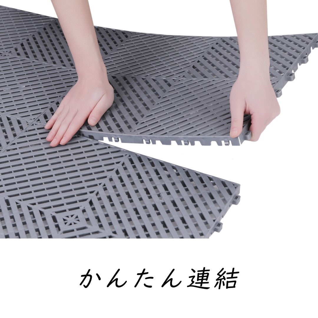 ISL ガレージタイル フラットタイプ シルバー 40×40×1.8cm
