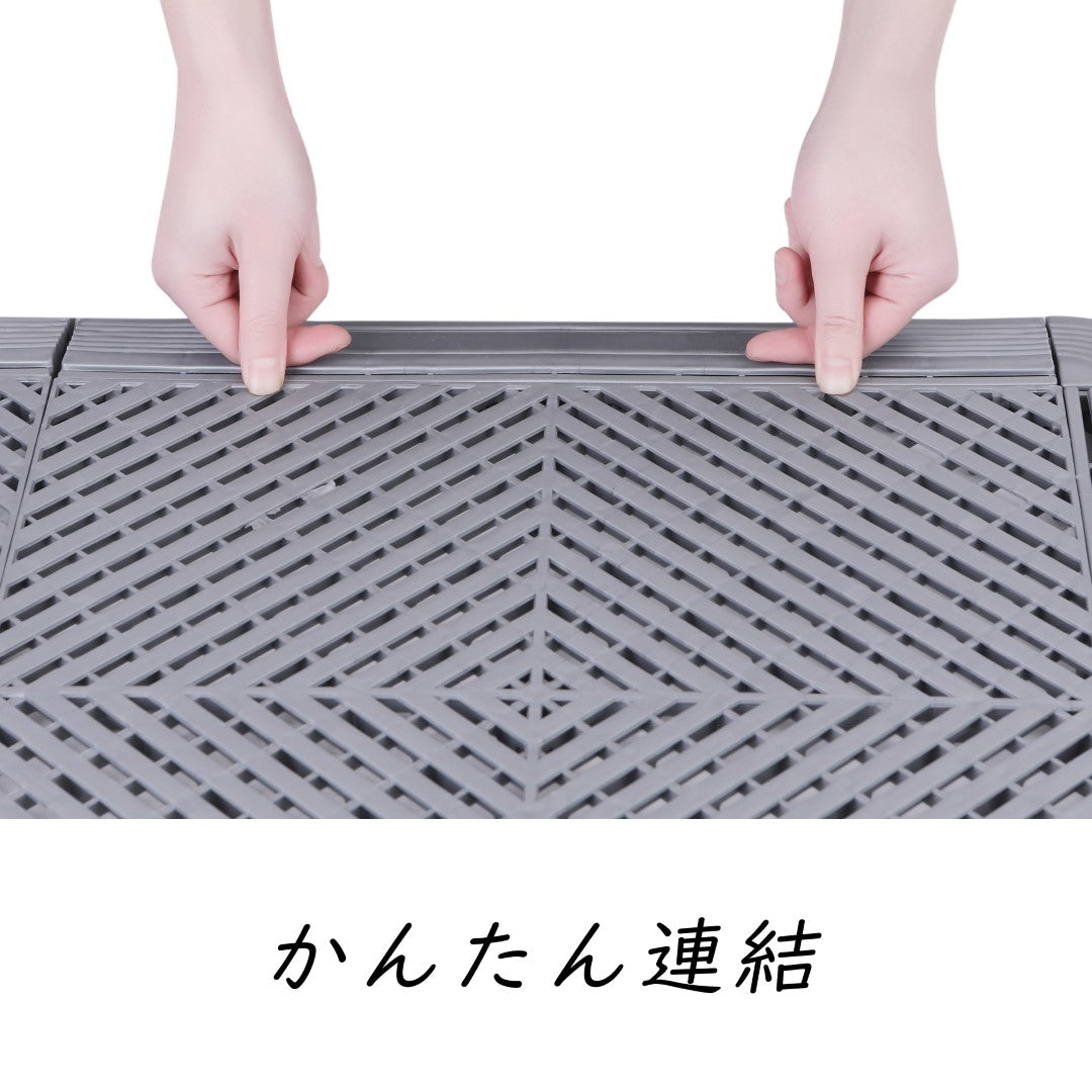 ISL ガレージタイル フラットタイプ シルバー 40×40×1.8cm