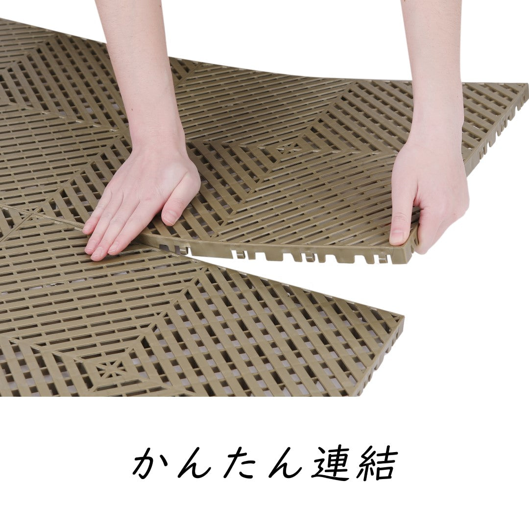 ISL ガレージタイル フラットタイプ ゴールド 40×40×1.8cm