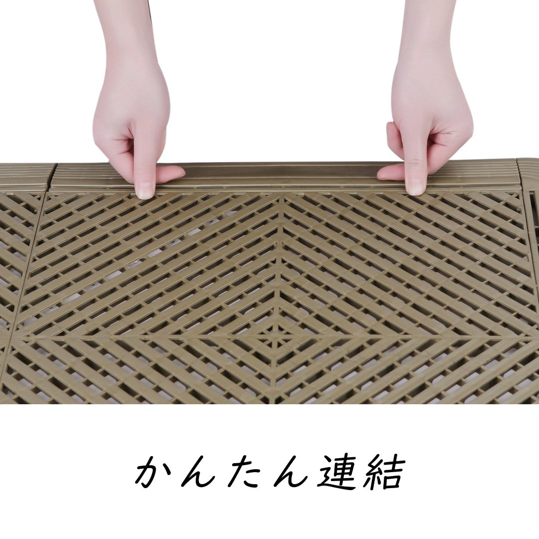 ISL ガレージタイル フラットタイプ ゴールド 40×40×1.8cm