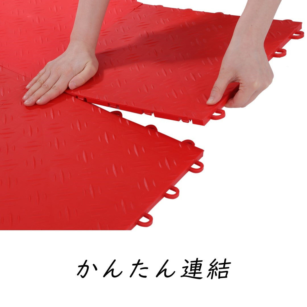 ISL ガレージタイル ソリッドタイプ レッド 33×33×1.8cm