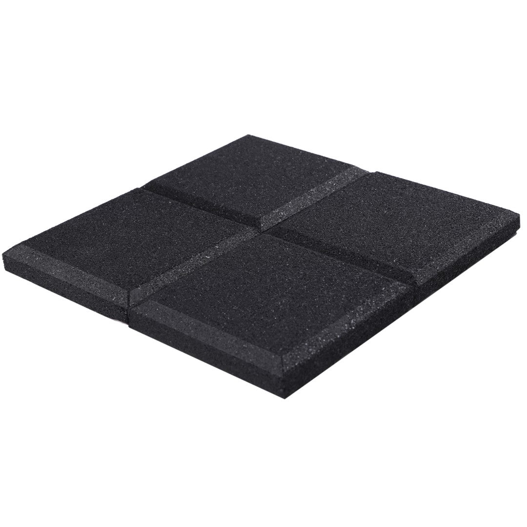 ISL ラバー防振マット ブラック 15mmフラットモデル 10×10cmブロック