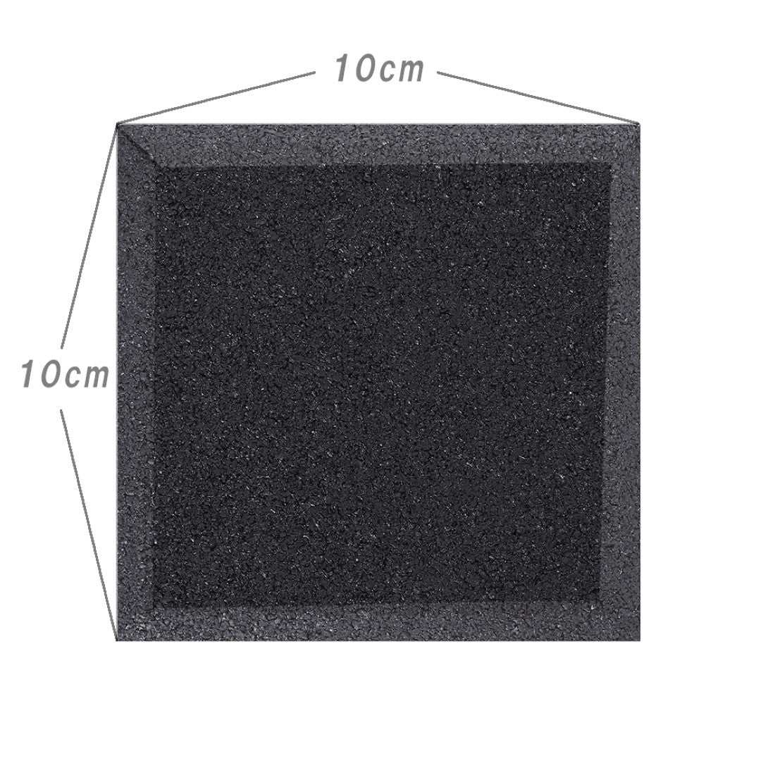 ISL ラバー防振マット ブラック 15mmフラットモデル 10×10cmブロック