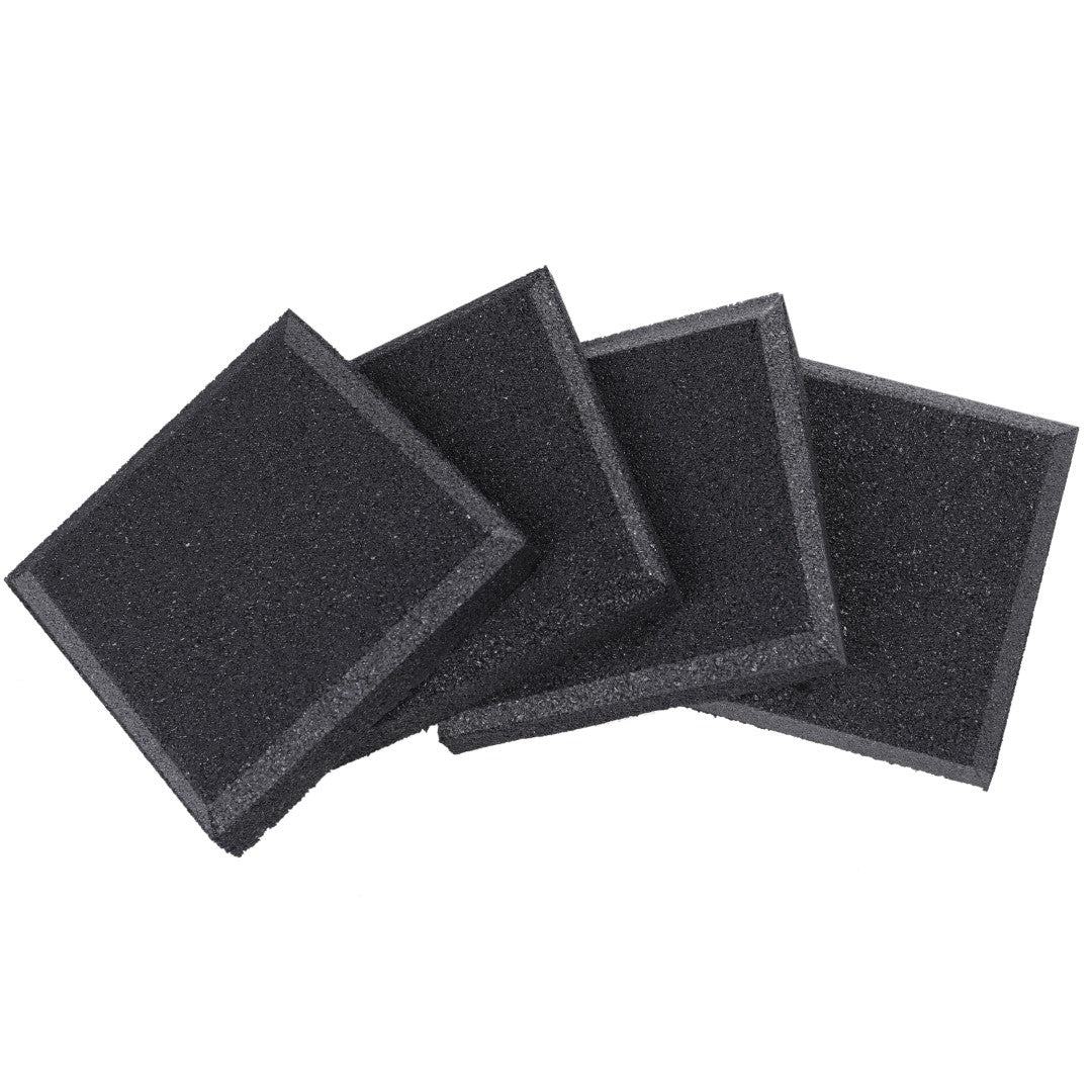 ISL ラバー防振マット ブラック 15mmフラットモデル 10×10cmブロック