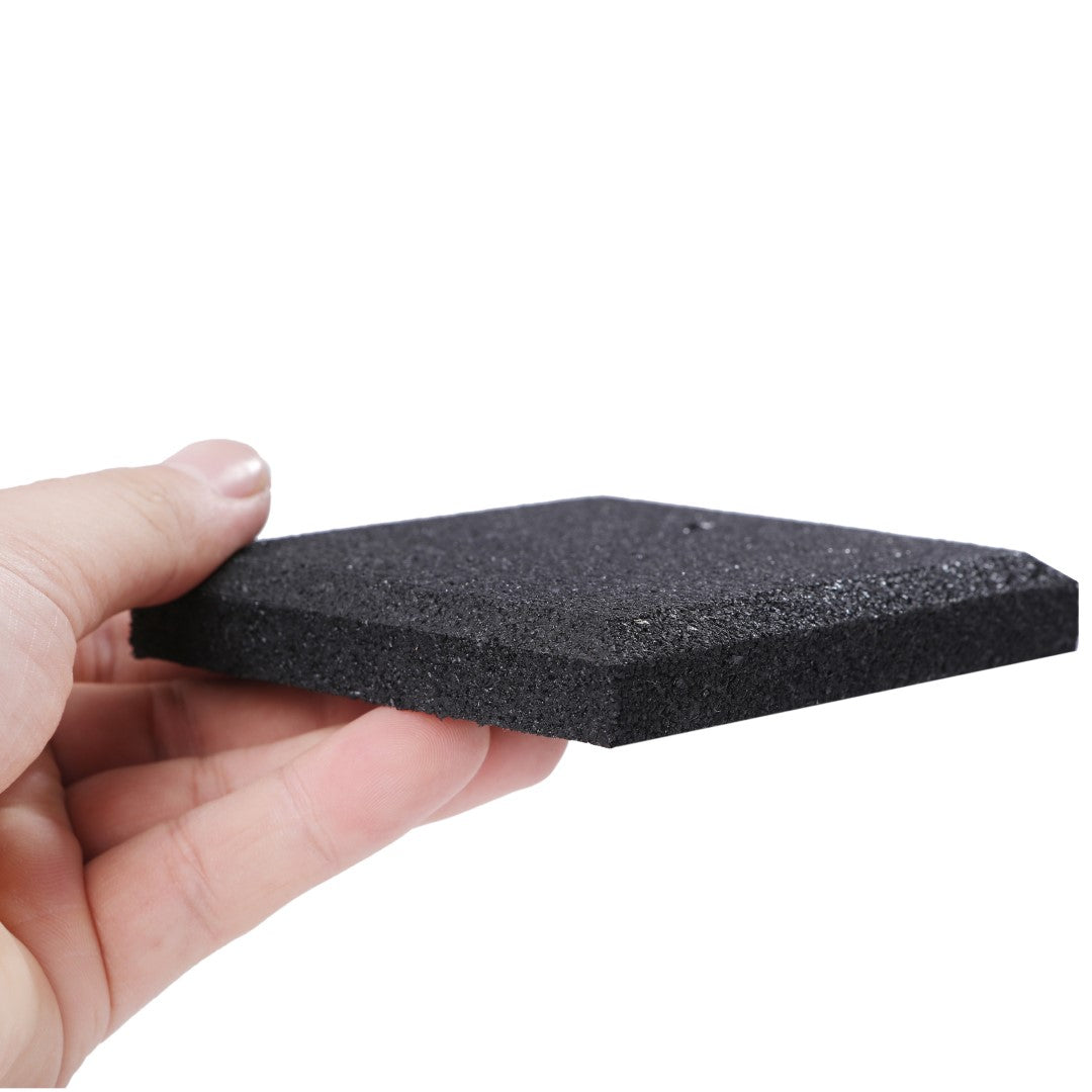 ISL ラバー防振マット ブラック 15mmフラットモデル 10×10cmブロック