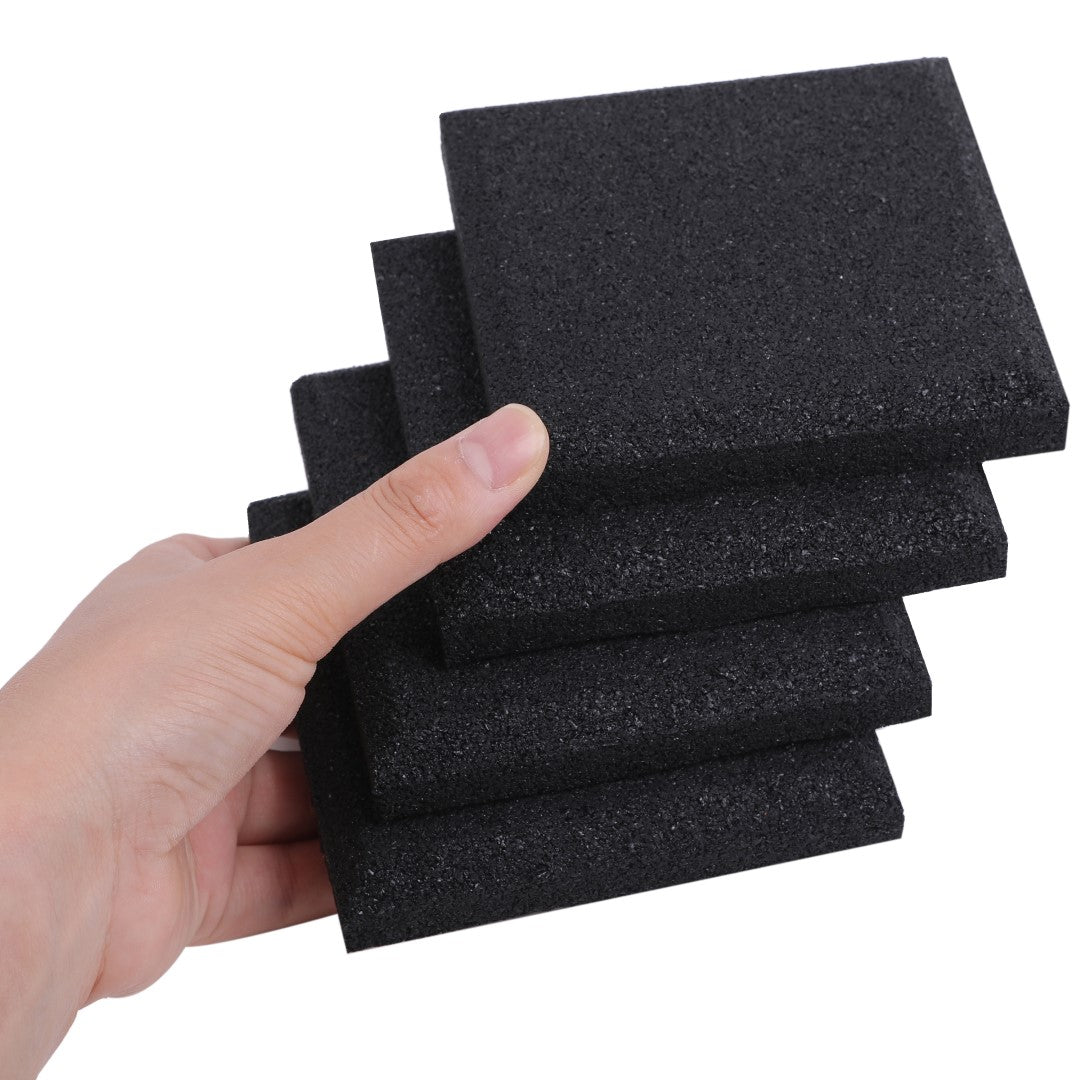 ISL ラバー防振マット ブラック 15mmフラットモデル 10×10cmブロック