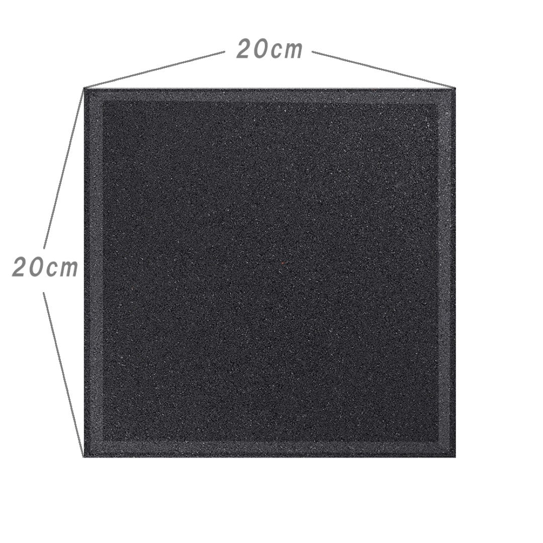 ISL ラバー防振マット ブラック 15mmフラットモデル 20×20cmブロック