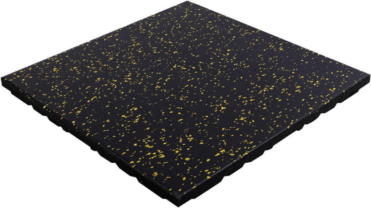 ISL ラバートレーニングマット ブラックxイエローチップ 25mm 衝撃吸収モデル