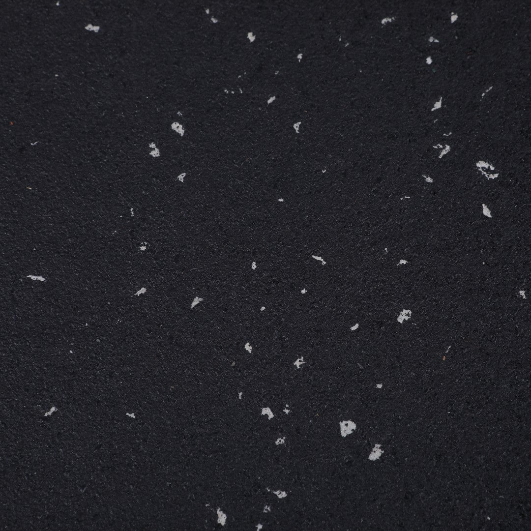 ISL ラバートレーニングマット ブラック×ホワイトチップ 15mmフラットモデル インターロックタイプ ジョイントマット