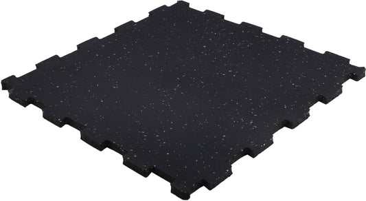 ISL ラバートレーニングマット ブラックxグレーチップ 15mmフラットモデル インターロックタイプ