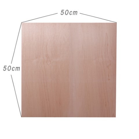 ISL 天然木スライスウッド(シール付き) メープル 50×50cm 0.45mm厚