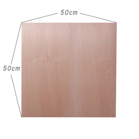 ISL 天然木スライスウッド(シールなし) メープル 50×50cm 0.45mm厚